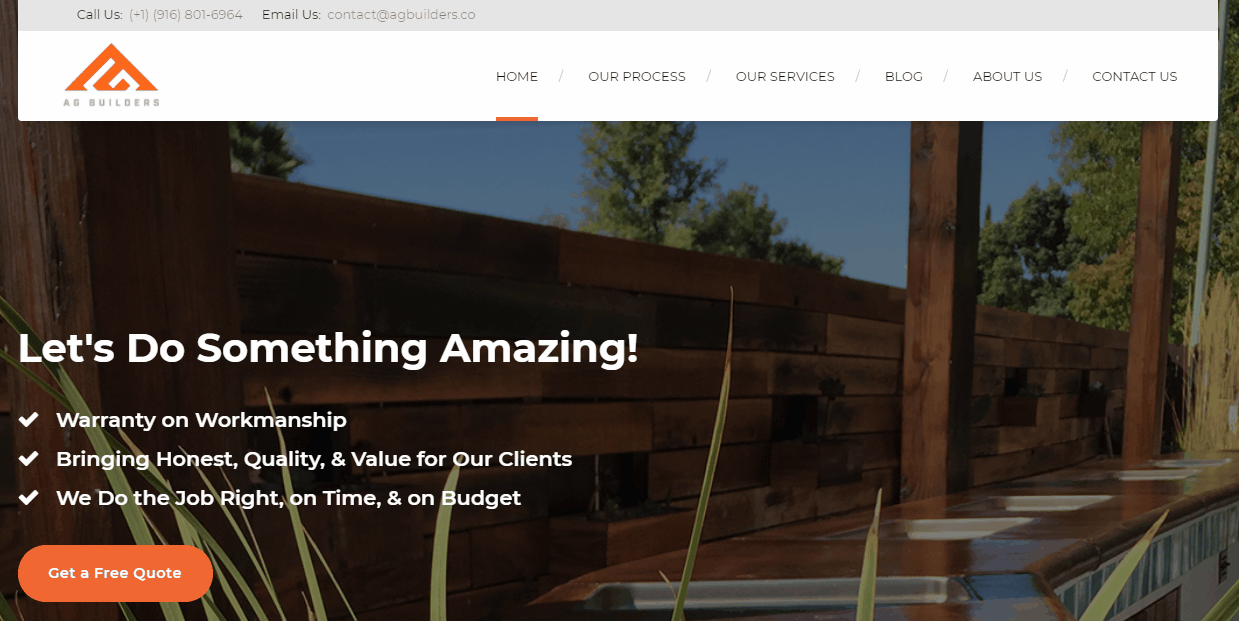 AG Builders LLC website