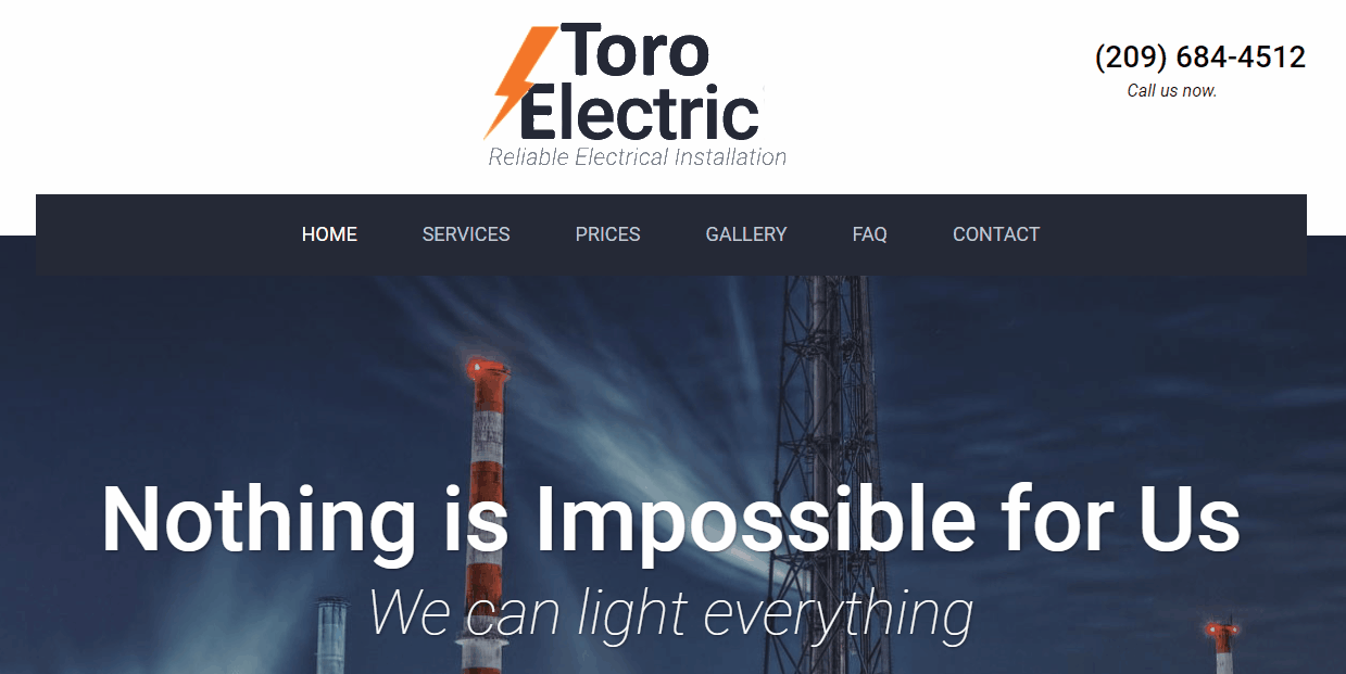Toro Electric website