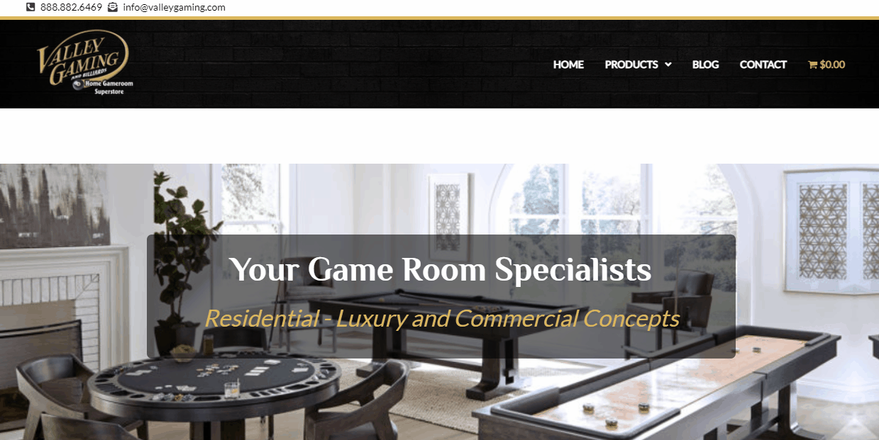 Valley Gaming website